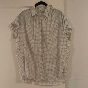 Madewell checked button down top